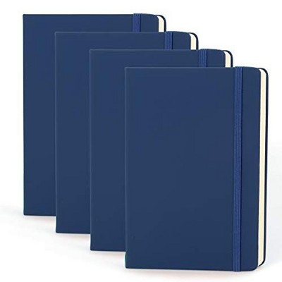 Simply Genius A5 Dotted Notebooks for Work, Travel, Business, School- Hardcover - 192 pages, 5.7" x 8.4" (Navy, 4 Pack)