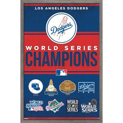 Trends International MLB Los Angeles Dodgers - Champions 24 Framed Wall Poster Prints