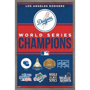 Trends International MLB Los Angeles Dodgers - Champions 24 Framed Wall Poster Prints - 1 of 4