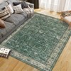 Washable Antique Distressed Area Rugs, Vintage Print Accent Non Slip Large Carpet for Living Room Bedroom Nursery Office Farmhouse Hallway - 4 of 4