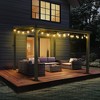 Pamapic Hardtop Outdoor Gazebo Pergola Aluminum Framed with Sloping Pitched Roof for Garden, Patio - 3 of 4