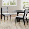 Dexmalle Set of 2 Modern Dining Chairs with Solid Wood Legs - 3 of 4