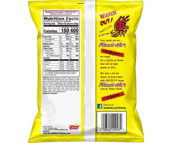  Chester's Flamin' Hot Fries Flavored Corn & Potato