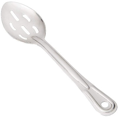 Winco Slotted Stainless Steel Basting Spoon, 11-Inch