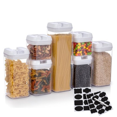 Cheer Collection Set Of 4 65oz Airtight Food Storage Containers (black) :  Target