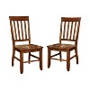 Set of 2 Crayton Traditional Wooden Side Chairs Dark Oak - HOMES: Inside + Out: Slat Back, High Back - 2 of 3