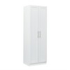 70.87"H High Wardrobe And Kitchen Cabinet With 2 Doors And 3 Shelves for Bedroom, Living Room, White - 4 of 4