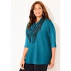 Catherines Women's Plus Size Impossibly Soft Tunic & Scarf Duet - 4 of 4