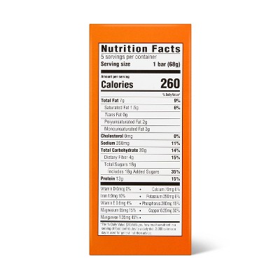 Energy Bar Peanut Butter - 13g Protein - 5ct - Good & Gather™