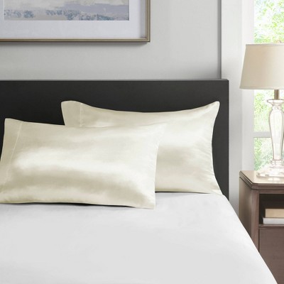 Morning Glamour Standard Satin Solid Pillowcase Pink : Target