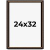PosterPalooza | Modern Shadow Box 1" Depth Brown Picture Frame - UV Acrylic, Backing, Hanging Hardware - 2 of 4