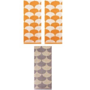 REGALWOVEN 3 Pack Geometric Pattern Soft Absorbent Cotton Hand Towels for Bathroom 13" x 29" - 1 of 4