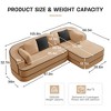 VASIP 77" Teddy Fabric Sofa ,High Density Sponge Boneless Sofa Design with Double Chaises,Sleeper Couch for Living Room,No Assembly,White - 2 of 4