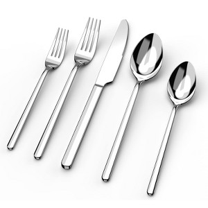 Angel Sar 20-Piece 18/10 Stainless Steel Silverware Set, Mirror Polished Flatware for 4, Dishwasher Safe Cutlery for Home, Restaurant, Wedding, Party - 1 of 4