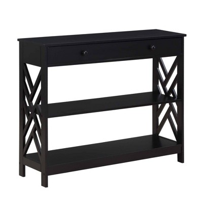 Titan 1 Drawer Console Table with Shelves - Breighton Home