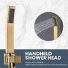 WOWOW Single Handle 2-Spray 1.8 GPM with 12 in. Square Shower Head and Adjustable Heads Shower Faucet in Brushed Nickel - 4 of 4