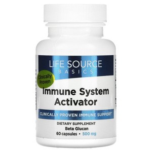 Life Source Basics (WGP Beta Glucan) Immune System Activator, 500 mg, 60 Capsules - 1 of 2