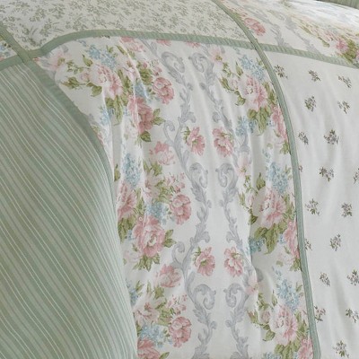 King White Cotton Reversible Comforter Set with Frills
