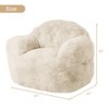 Large Bean Bag Chair for Kids Adults, Living Room Furniture Beanbag Couch Sofa, Soft Fluffy Faux Fur Bean Bag Lazy Sofa for Gaming Reading - 3 of 4