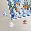 Art Remedy Blue and White Palms Tropical Bathroom Wall Art Framed - 4 of 4