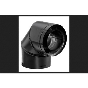 DuraVent DirectVent 4 in. D X 4 in. D 90 deg Aluminum/Galvanized Steel Elbow Exhaust - 1 of 2
