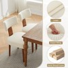 Lyngins Set of 2 Linen Dining Chair, Solid Wood Frame, Modern Armless Dining Chair with Ergonomic Curved Wingback & Solid Wooden Legs - 3 of 4
