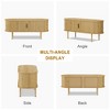 TV Stand, Modern TV Console Table with Storage Compartment and Sliding Door, Gaming Entertainment Center with Cabinet for Living Room, Bedroom, Office - 3 of 4