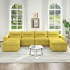 Orange Modular Bean Bag Sofa, No-Assembly Comfort for Living Room - 4 of 4