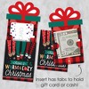 Big Dot of Happiness Christmas Pajamas - Holiday Plaid PJ Party Money and Gift Card Sleeves - Nifty Gifty Card Holders - Set of 8 - 3 of 4