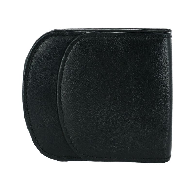 CTM Men's Leather Front Pocket C-Fold Taxi Wallet, 3 of 6