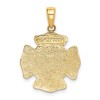 Black Bow Jewelry 14k Yellow Gold FD Shield Pendant - 3 of 4