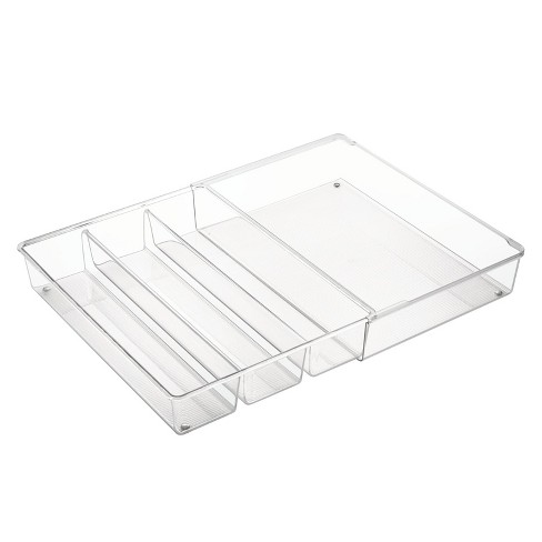 Mdesign Plastic Adjustable/expandable Divided Drawer Storage Organizer ...