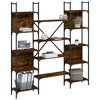 vidaXL Bookshelf Smoked Oak 61.2 in.x9.4 in.x65.6 in. Engineered Wood - 4 of 4