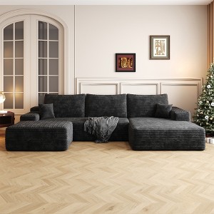 Dewdrop Cloud Sectional Couch Sofa ,Modern Modular Sofa with Deep Seat, Upholstered Couches for Living Room Bedroom,No Assembly Required - 1 of 4
