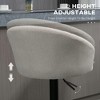 Resenkos Modern Upholstered Adjustable Barstools with Swivel Seat, Linen Touch Fabric, Steel Frame, Footrest, ‎Beige - 4 of 4
