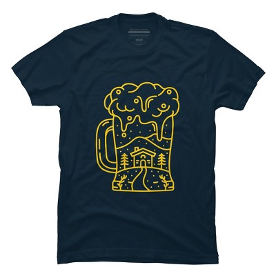 Men's Design By Humans Christmas Beer By VEKTORKITA T-Shirt