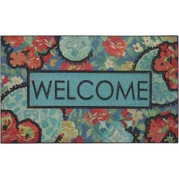 1'6"x2'6" 'Welcome' Ethereal Floral Doorscapes Mat - Mohawk