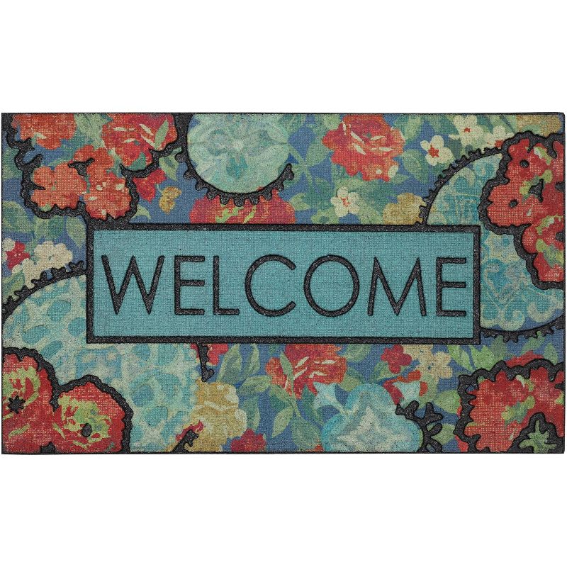 1&#39;6&#34;x2&#39;6&#34; &#39;Welcome&#39; Ethereal Floral Doorscapes Mat - Mohawk, 1 of 5