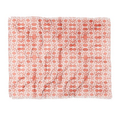 Lisa Argyropoulos Electric In Peach Woven Throw Blanket - Deny Designs