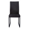 Monarch Specialties Dining Chair Set Of 2 Side Upholstered Kitchen Dining Room Pu Leather Look Metal Black Contemporary Modern - 3 of 4