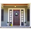 AuldHome Design Happiness is Home Grown Rustic Door Sign; Round Wood Farmhouse Style Wall Plaque w/ Old Truck and Spring Flowers - 3 of 4