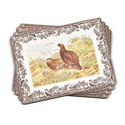 Pimpernel Woodland Placemats – Set of 4 Cork-Backed Table Mats with Nature-Inspired Designs, Heat-Resistant, Easy to Clean, Ideal for Dining