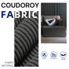 Aukfa 5-Seat L-Shaped Corduroy Sectional Sofa with 5 Pillows ¨C No-Assembly Cloud Couch, High-Density Sponge, Perfect for Apartments, Gray - 3 of 4