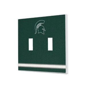 NCAA Big Ten Universities Stripe Hidden-Screw Light Switch Plate for Double Toggle - 1 of 4