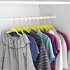 VECELO 25/30/50/60/100 pk Velvet Clothes Hangers Non Slip & Space-Saving Clothes Hangers with Finger Clips & Tie Rack 9 Color - 4 of 4