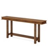 HDZNVF 70.9in Extra Long Console Table, Rustic Solid Wood Sofa Table Behind Couch, 2-Tier Entryway Accent Table - 4 of 4
