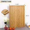 Extra Large Bamboo Cutting Board for Kitchen, Chopping Board with Juice Groove & Handles, Over Sink Cutting Board for Meat Vegetables Fruit - 3 of 4