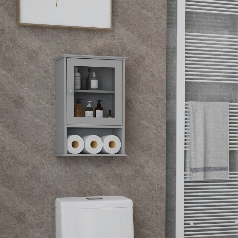 Tangkula Wall Mounted Bathroom Cabinet Storage Organize Hanging Medicine Adjustable Shelf, 4 of 11