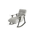 NicBex Rocking Chair with Adjustable High Back and Foot Rest Upholstered Accent Chair Lounge Chair for Bedroom, Living Room, Balcony - 3 of 4