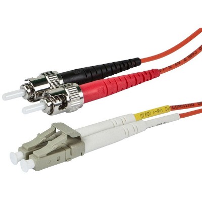 Monoprice Fiber Optic Cable - 20 Meter - Aqua | LC to ST, OM3, 62.5/125 Type, Multi Mode, Duplex
